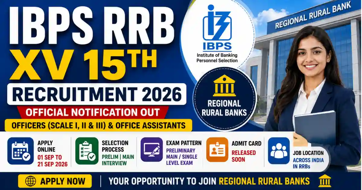 IBPS RRB XV 15th Recruitment 2026
