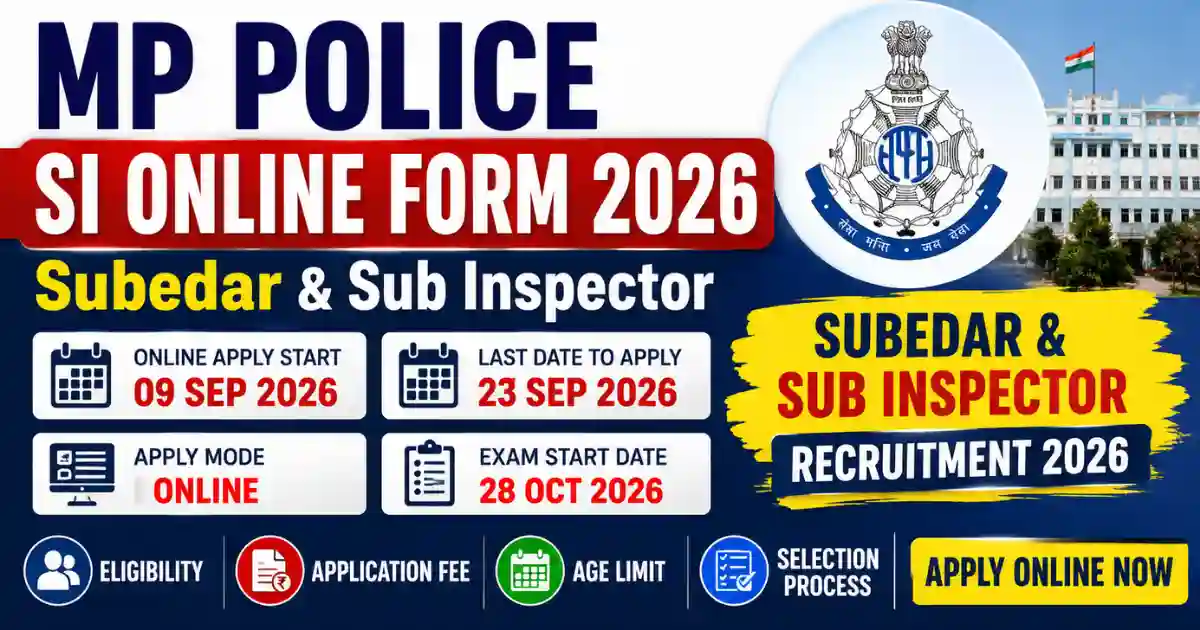 MP Police SI Online Form 2026
