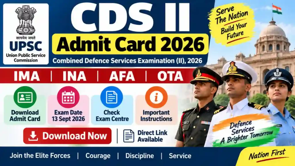 UPSC CDS II Admit Card 2026 Out